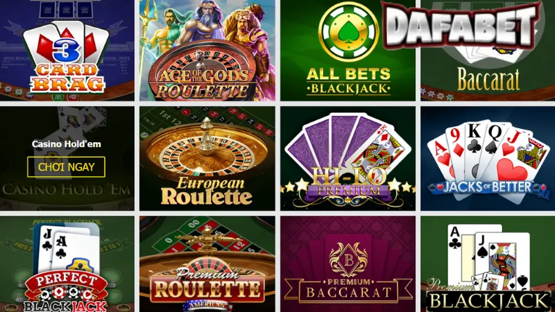 Điểm Qua Các Trò Chơi Hấp Dẫn Tại Dafabet Table Game